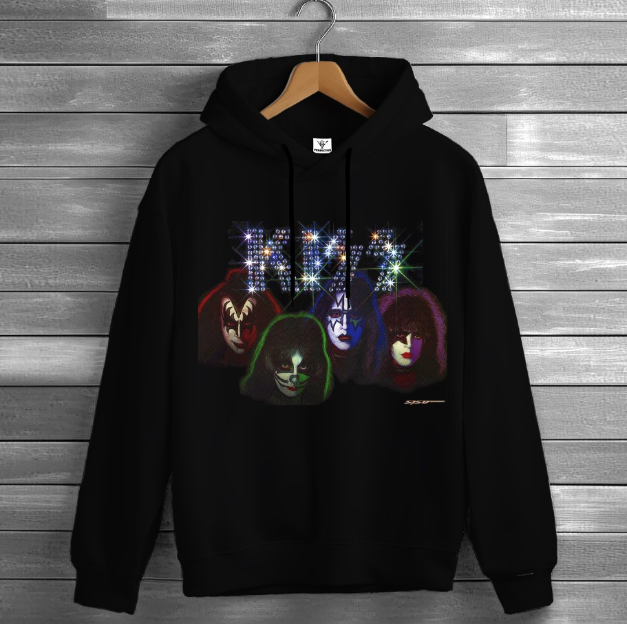 Толстівка Kiss лого гурт рок музика група фанату Rock Band 2 худі оверсайз унісекс ВСІ розміри Преміум тканина