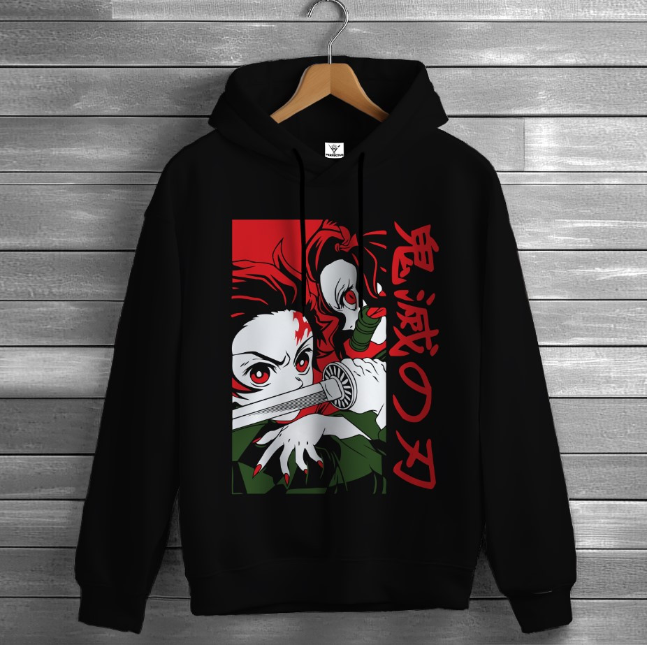 Толстівка Demon Slayer Kamado Tanjiro 7 худі оверсайз унісекс ВСІ розміри Преміум тканина
