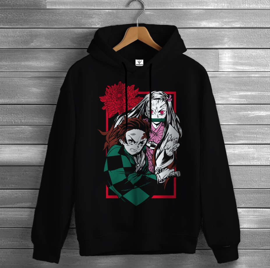 Толстівка Demon Slayer Kamado Tanjiro 5 худі оверсайз унісекс ВСІ розміри Преміум тканина