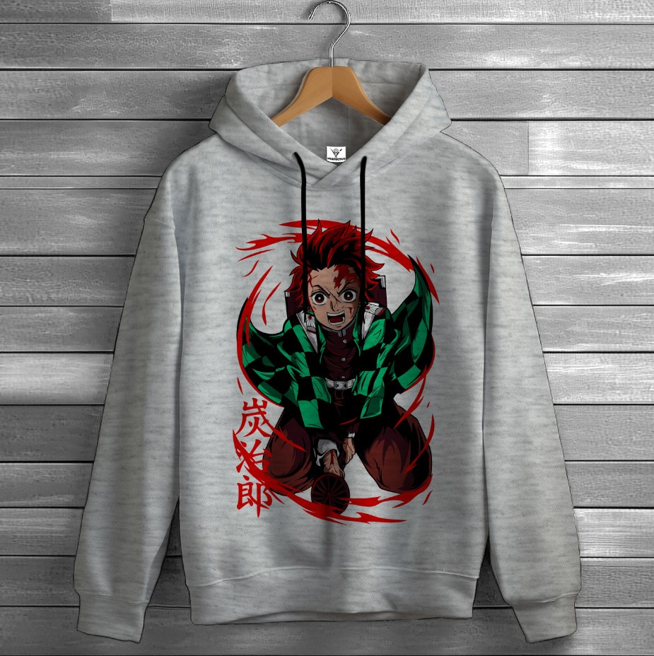 Толстівка Demon Slayer Kamado Tanjiro худі оверсайз унісекс ВСІ розміри Преміум тканина