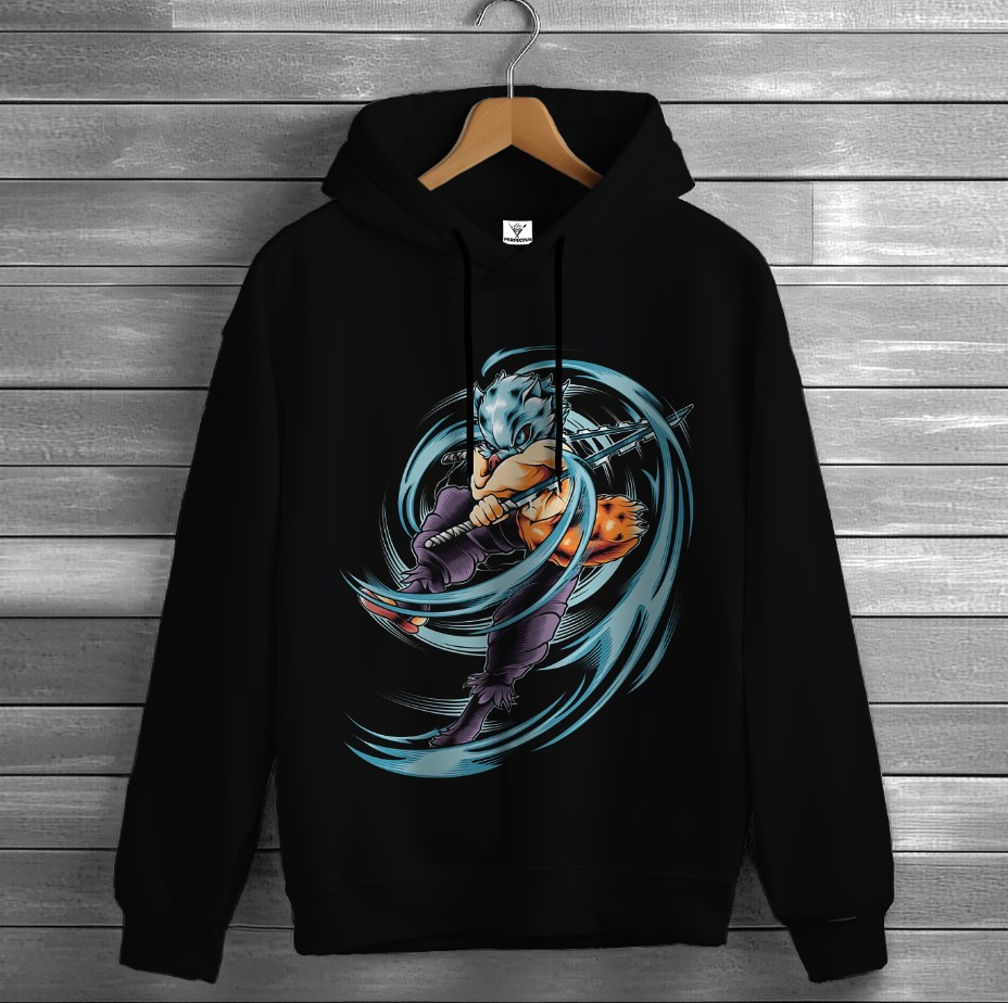 Толстівка Demon Slayer Inosuke 2 худі оверсайз унісекс ВСІ розміри Преміум тканина