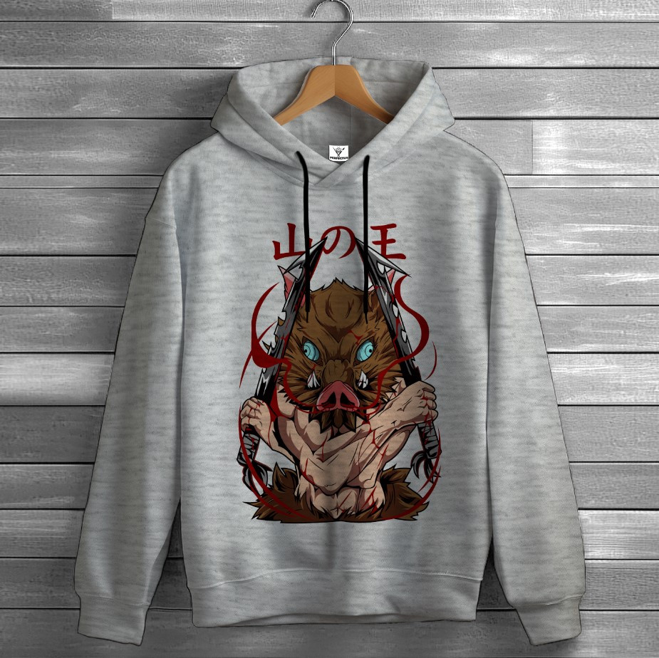 Толстівка Demon Slayer Inosuke 1 худі оверсайз унісекс ВСІ розміри Преміум тканина