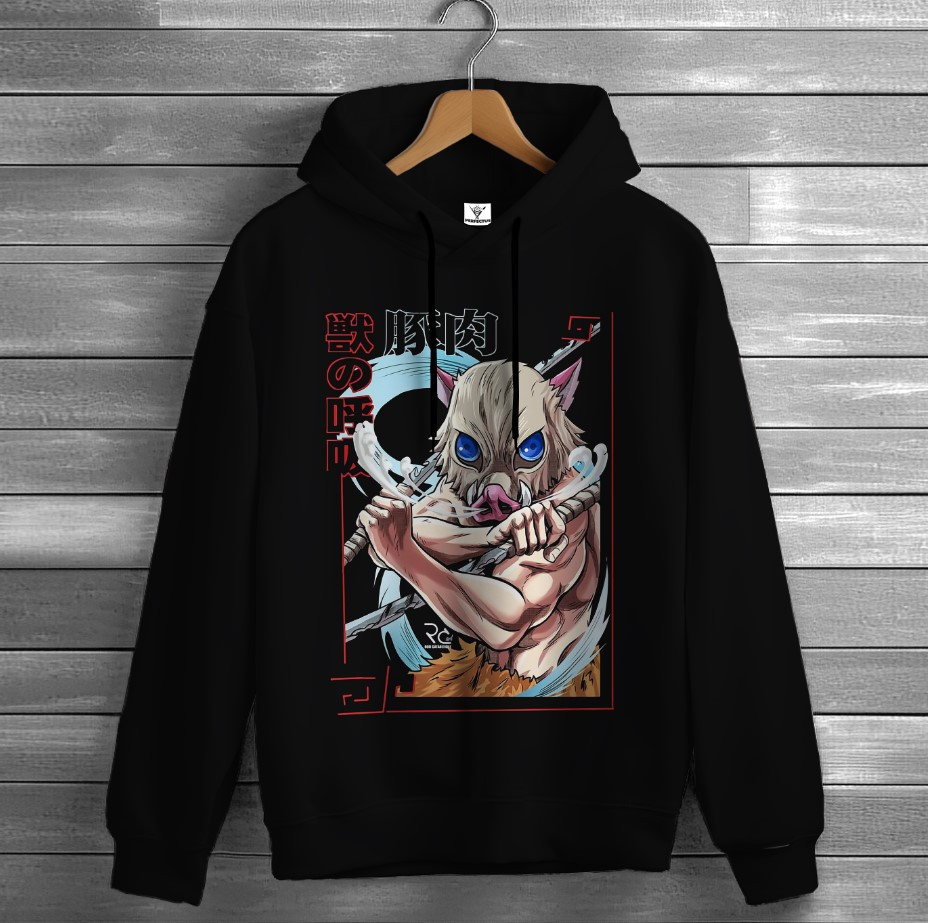 Толстівка Demon Slayer Inosuke худі оверсайз унісекс ВСІ розміри Преміум тканина