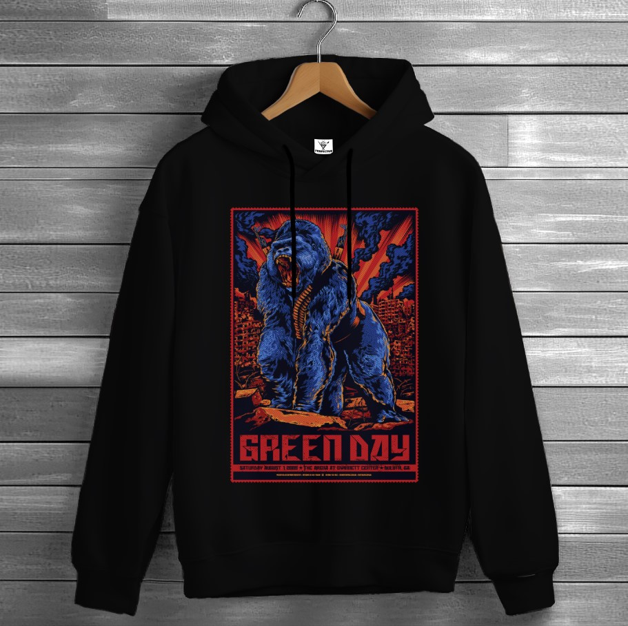 Толстівка Green Day лого гурт рок музика група фанату Rock Band 7 худі оверсайз унісекс ВСІ розміри Преміум тканина