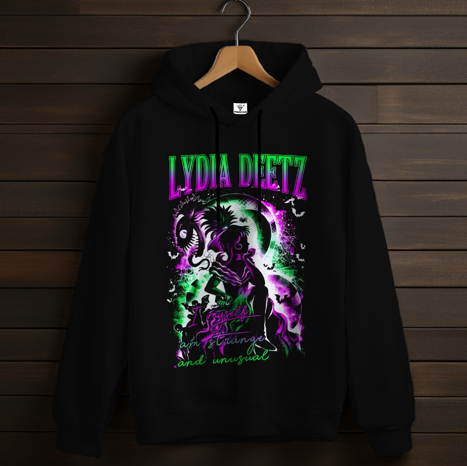 Толстівка Beetlejuice хорор хеловін Lydia Deetz худі оверсайз унісекс ВСІ розміри Преміум тканина