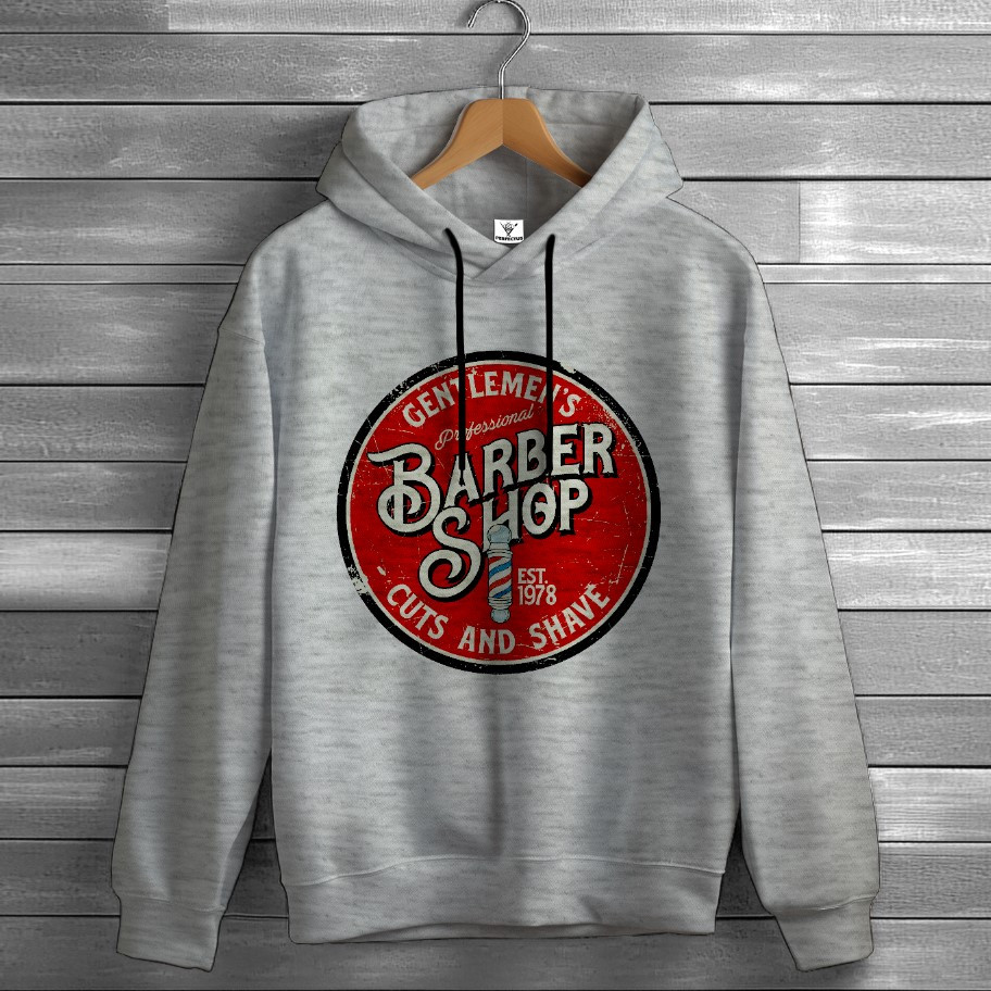 Толстівка Barber shop емблема худі оверсайз унісекс ВСІ розміри Преміум тканина