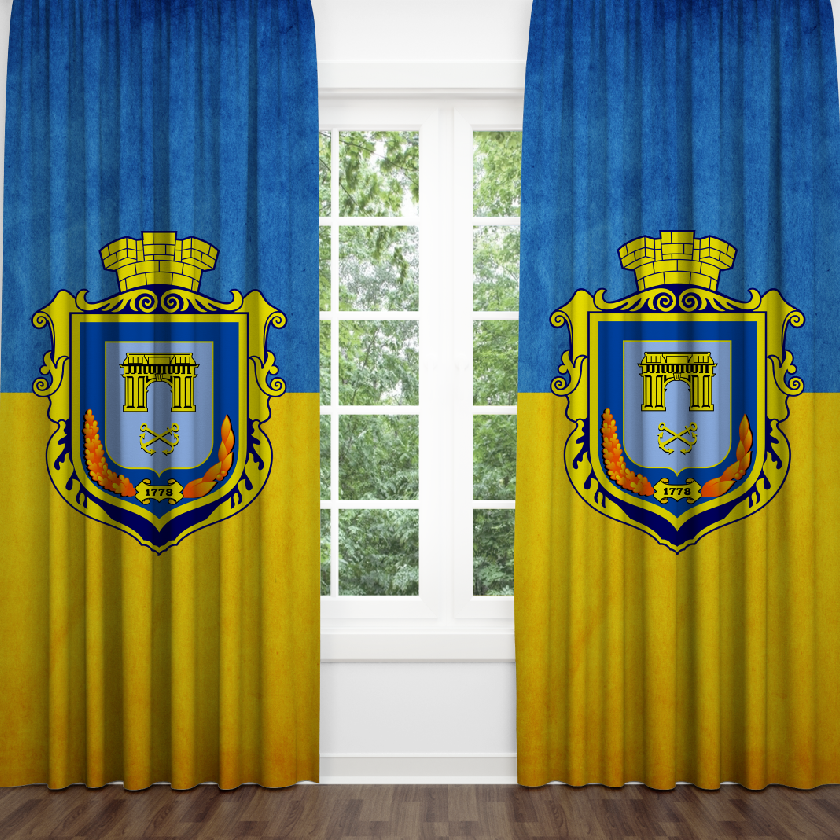 Штори Герб міста Херсон прапор України Фотоштора ВСІ розміри