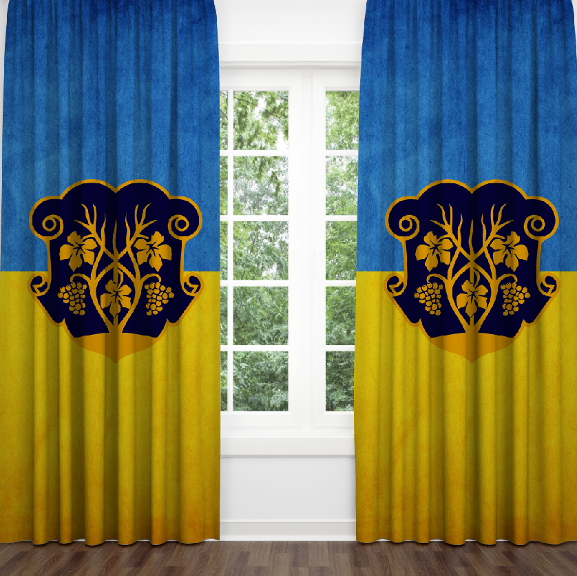 Штори Герб міста Ужгород прапор України Фотоштора ВСІ розміри