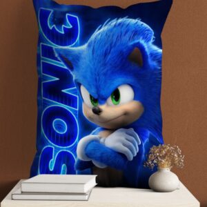Подушка з 3D принтом Сонік Лого Sonic