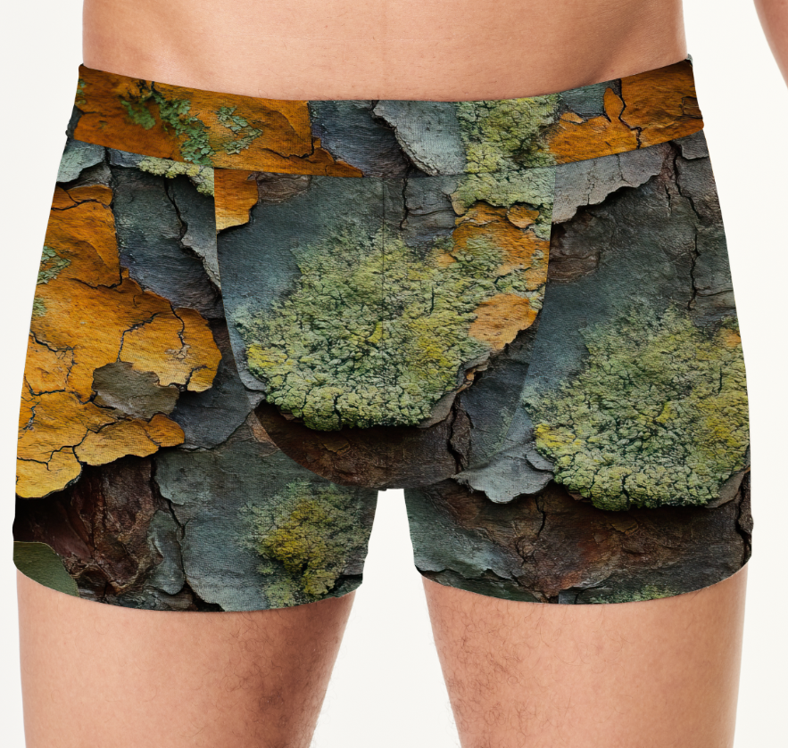 Труси боксери чоловічі Текстура кори дерева лишайник мох ВСІ розміри Преміум тканина