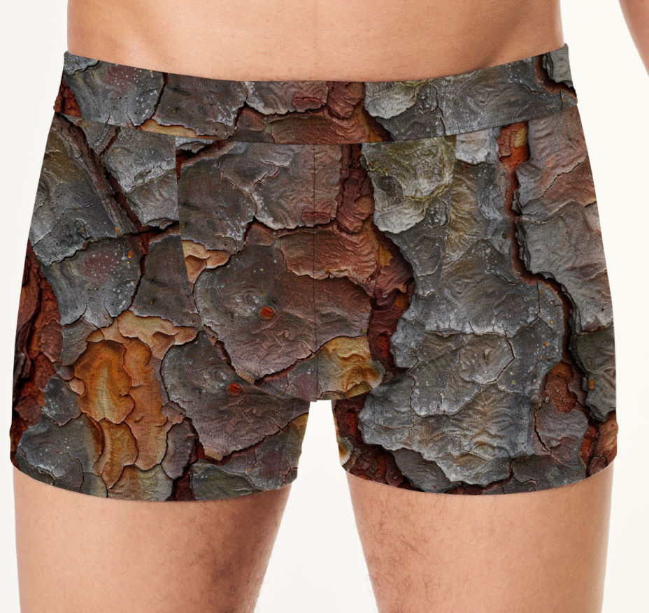 Труси боксери чоловічі Текстура кори дерева ВСІ розміри Преміум тканина