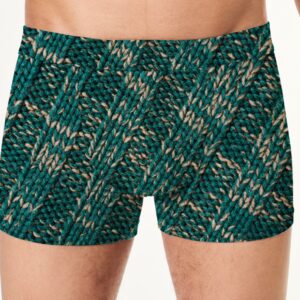 Труси боксери чоловічі Текстура в'язаного светра зелений ВСІ розміри Преміум тканина
