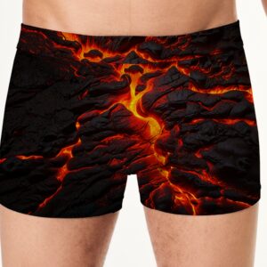 Труси боксери чоловічі Текстура вогню вугілля лави 1 ВСІ розміри Преміум тканина