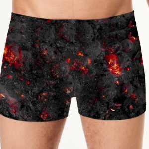 Труси боксери чоловічі Текстура вогню вугілля лави ВСІ розміри Преміум тканина