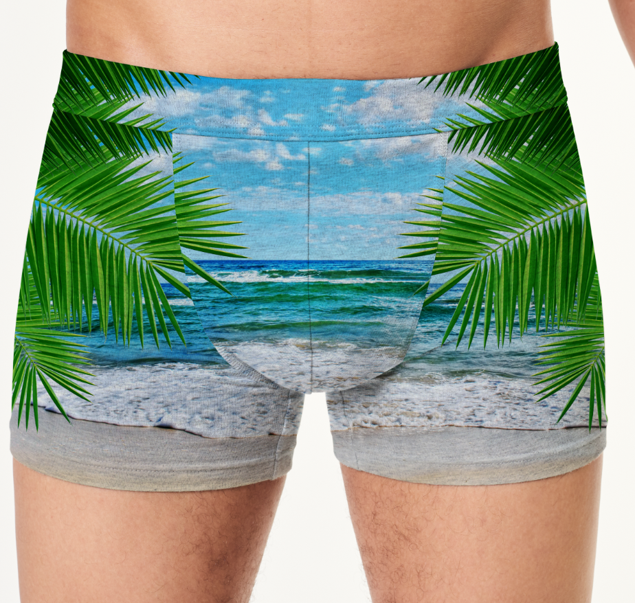 Труси боксери чоловічі Природа пляж море пальми ВСІ розміри Преміум тканина