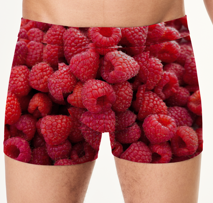 Труси боксери чоловічі Малина ягоди ВСІ розміри Преміум тканина