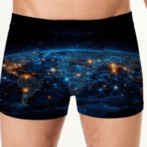 Труси боксери чоловічі Космос планета Земля куля ВСІ розміри Преміум тканина