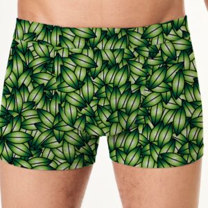 Труси боксери чоловічі Зелене листя 1 ВСІ розміри Преміум тканина