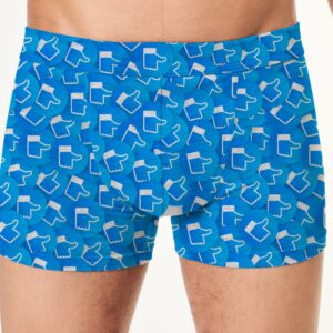 Труси боксери чоловічі Блакитні знаки емблеми лайки ВСІ розміри Преміум тканина