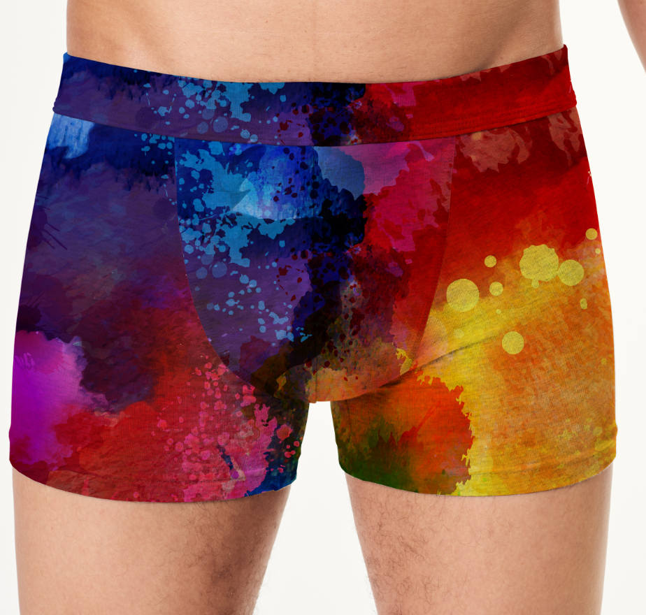 Труси боксери чоловічі Абстракція фарб плями бризки ВСІ розміри Преміум тканина