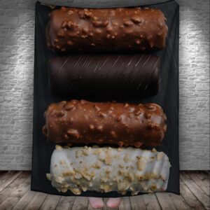 Плед Шоколадні цукерки еклери солодощі 150х200 см