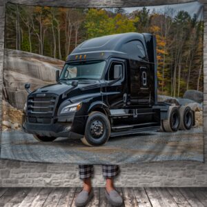 Плед Чорна вантажівка фура авто 150х200 см