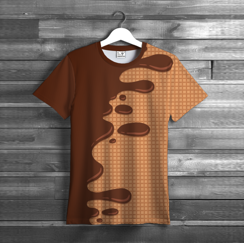 Футболка Шоколадні вафлі ВСІ розміри унісекс 3D принт Преміум тканина