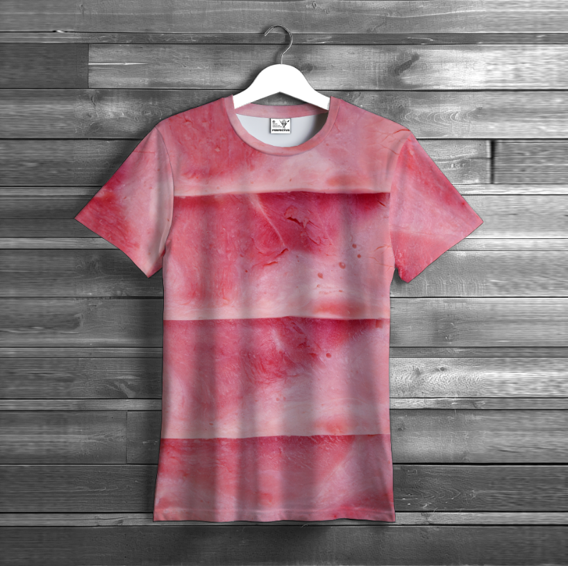 Футболка Шинка м'ясо їжа текстура ВСІ розміри унісекс 3D принт Преміум тканина