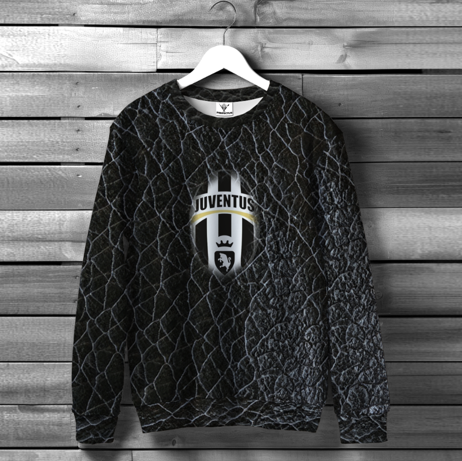 Світшот Ювентус футбол клуб емблема лого форма 7 оверсайз унісекс ВСІ розміри Преміум тканина