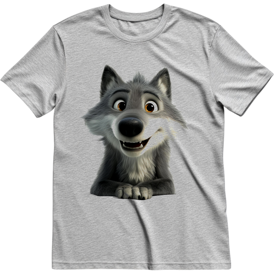Футболка Щасливий мульт вовк унісекс ВСІ розміри Преміум тканина