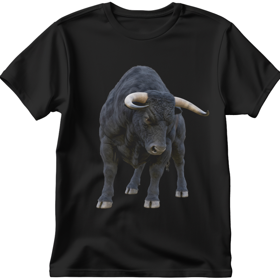 Футболка Чорний бик унісекс ВСІ розміри Преміум тканина