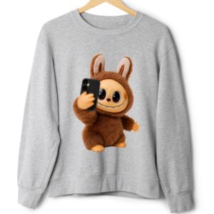 Світшот Лабубу Labubu з телефоном 1 оверсайз унісекс Преміум тканина