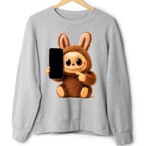 Світшот Лабубу Labubu з телефоном оверсайз унісекс Преміум тканина