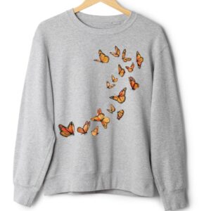 Світшот Коричневі метелики оверсайз унісекс Преміум тканина