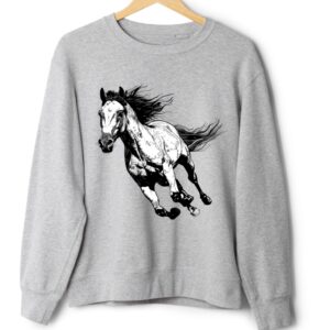 Світшот Кінь скаче арт оверсайз унісекс Преміум тканина