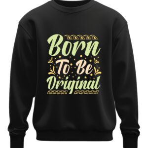 Світшот З написом народжений бути оригінальним оверсайз унісекс Преміум тканина