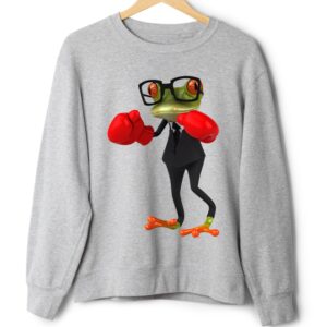 Світшот Жаба боксер у костюмі оверсайз унісекс Преміум тканина