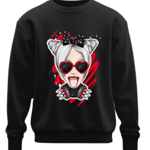 Світшот Дівчина крута окуляри БДСМ 1 оверсайз унісекс Преміум тканина