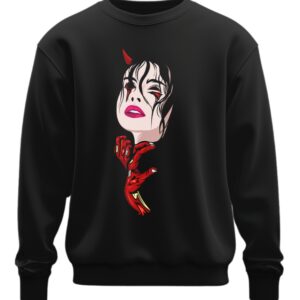 Світшот Дівчина демон з рукою зомбі хорор оверсайз унісекс Преміум тканина