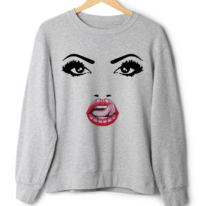 Світшот Гламурне обличчя дівчини арт оверсайз унісекс Преміум тканина