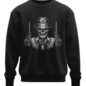 Світшот Гангстер скелет з пістолетами оверсайз унісекс Преміум тканина