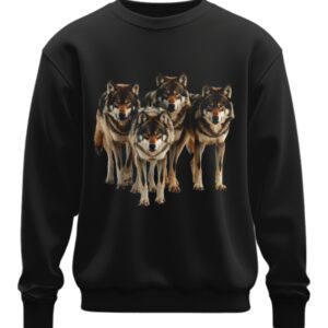 Світшот Вовки зграя тварини оверсайз унісекс Преміум тканина
