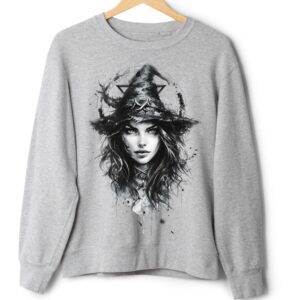 Світшот Відьма арт капелюх дівчина оверсайз унісекс Преміум тканина
