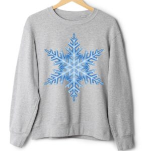 Світшот Блакитна сніжинка 1 оверсайз унісекс Преміум тканина