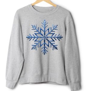 Світшот Блакитна сніжинка оверсайз унісекс Преміум тканина