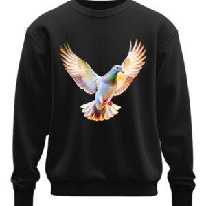 Світшот Білий голуб пташка політ крила оверсайз унісекс Преміум тканина