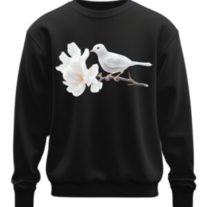 Світшот Білий голуб з квіткою оверсайз унісекс Преміум тканина