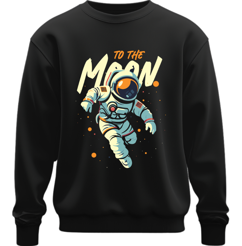 Світшот Астронавт космонавт скафандр місяць оверсайз унісекс Преміум тканина