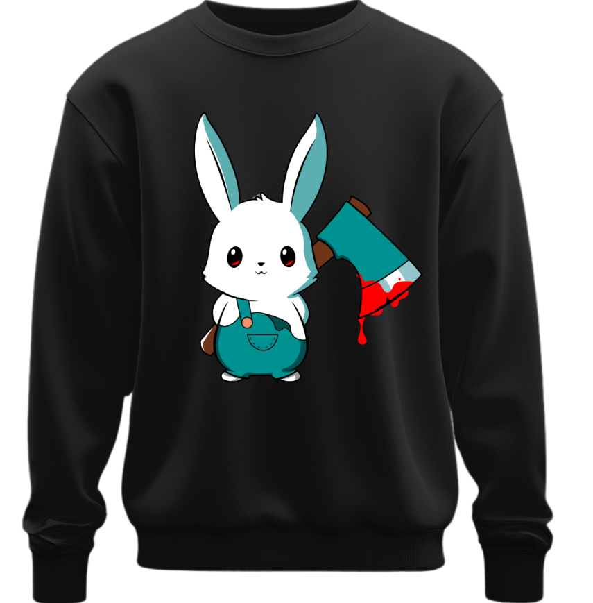 Світшот Аніме Покемон Пікачу з сокирою хорор оверсайз унісекс Преміум тканина