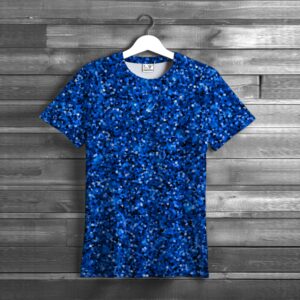 Футболка Яскрава з синім блиском ВСІ розміри унісекс 3D принт Преміум тканина